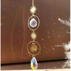Crystal Celestial‎ Gold Sun Suncatcher